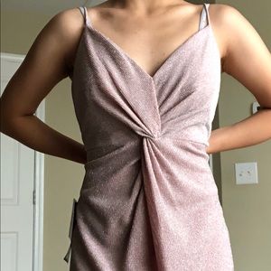 BRIDAL/PROM DRESS IN MAUVE WITH GLITTER DETAILING